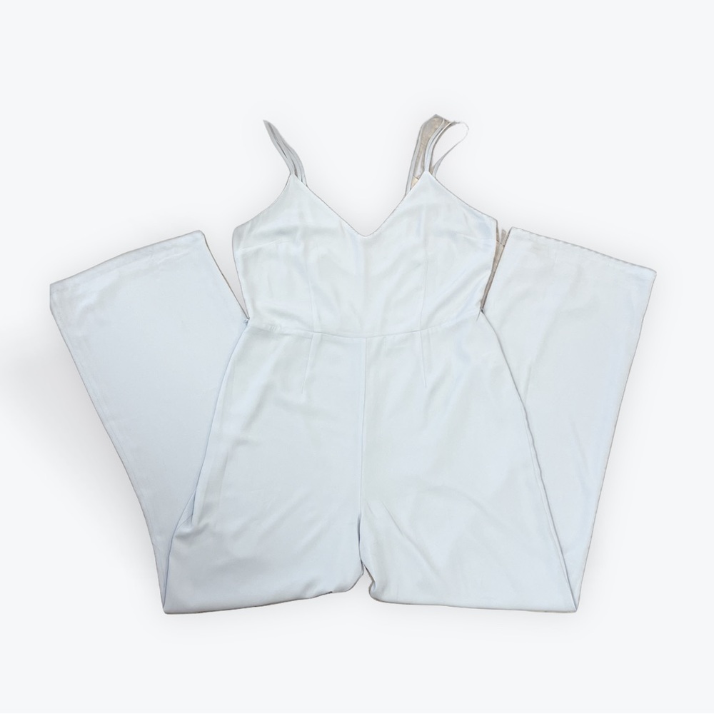 LIGHT BLUE WIDE LEG JUMPSUIT